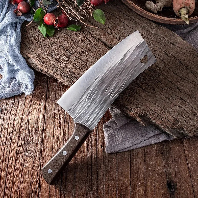 1pc Handmade Forged Kitchen Knives Kitchen Meat and Vegetable Knives Sharp Slicing Knives Traditional Kitchen Knives