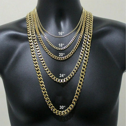 Collier hip hop en acier inoxydable pour hommes et femmes, chaîne à maillons cubains, couleur or, métal massif, Punk, bijoux cadeau KNM08