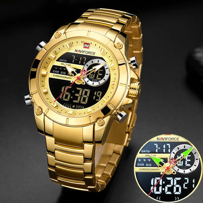 Luxury Original Sports Wrist Watch For Men Quartz Steel Waterproof Digital Fashion Watches Male Relogio Masculino