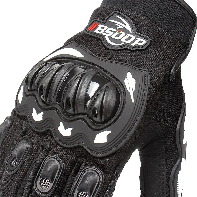 Sommar Motorcykelhandskar Andas Full Finger Guantes Luvas Outdoor Sports Protection Vattentät Racing Ridning Tillbehör