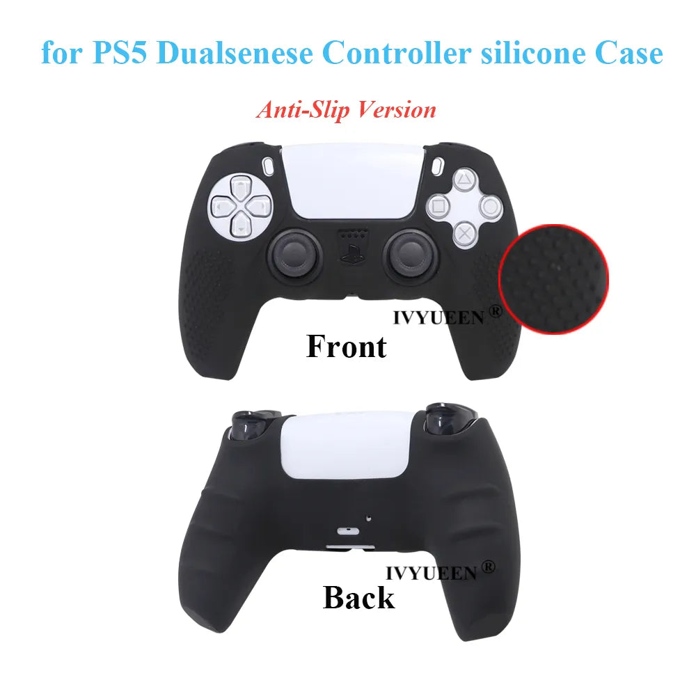 IVYUEEN – housse de protection antidérapante en Silicone, pour Sony PlayStation Dualshock 5 PS5, coque de manette, capuchon de poignée pour DualSense