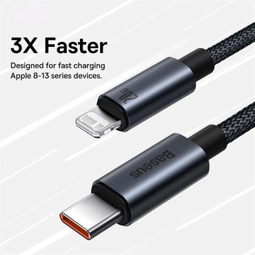 Baseus 20W PD USB C Cable for iPhone 14 13 12 Pro Max Fast Charging USB C Cable for iPhone 12 Mini Pro Max Data USB Type C Cable