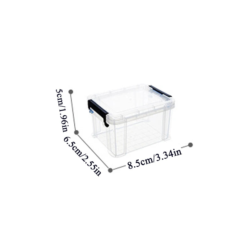 1PC Mini Storage Box Transparent Plastic Storage Box Sundries Storage Box Trivia Parts Tool Storage Box Household Goods