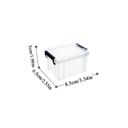 1PC Mini Storage Box Transparent Plastic Storage Box Sundries Storage Box Trivia Parts Tool Storage Box Household Goods