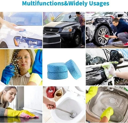 20/40/60Pcs Solid Cleaner Car Windscreen Wiper Effervescent Tablets Glass Toilet Cleaning Car Accessories