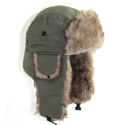 Men's Winter Trapper Aviator Trooper Earflap Warm Russian Waterproof Ski Hat Bomber Cap  Russian Warm Ear Protectors Hats