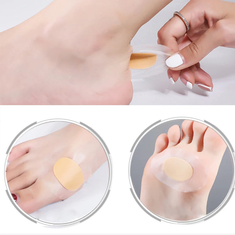 30pcs Gel Heel Protector Foot Patches Adhesive Blister Pads Hydrocolloid Heel Liner Shoes Stickers Pain Relief Plaster Foot Care