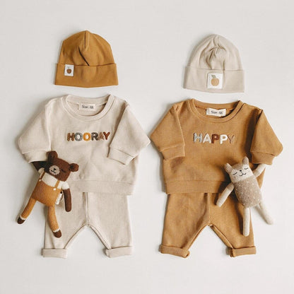 Mode Babykläder Baby Girl Pojke Kläder Set Nyfödd Sweatshirt + Byxor Barn Kostym Outfit Kostym Set Tillbehör