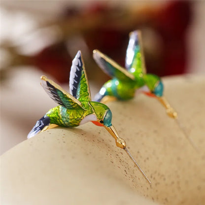 Women's Earrings 3D Hummingbird Earrings Animal Jewelry Cute Girly Ear Accessories Wedding Party Gifts