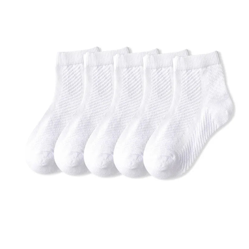 5 paires/lot chaussettes enfants garçon fille coton mode respirant maille chaussettes printemps été haute qualité 1-12 ans enfants cadeau d'anniversaire