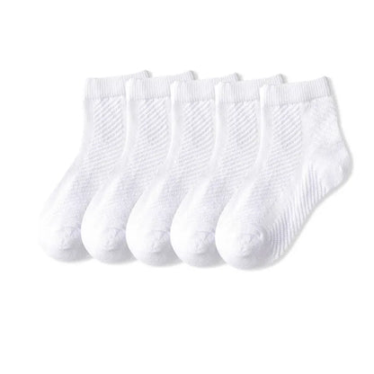 5 paires/lot chaussettes enfants garçon fille coton mode respirant maille chaussettes printemps été haute qualité 1-12 ans enfants cadeau d'anniversaire