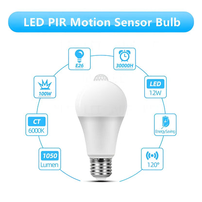 12W 15W 18W 20W E27 LED Motion Sensor Bulb LED lamp PIR Sensor Light Auto ON/OFF Night Light For Home Parking Lighting 110V 220V