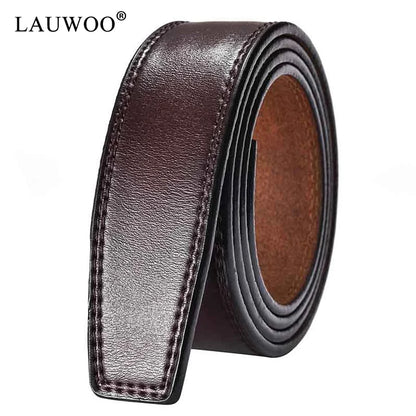 100% cuir de vache sans boucle 3.5cm de large ceinture en cuir véritable sans boucle automatique sangle concepteur ceintures hommes de haute qualité