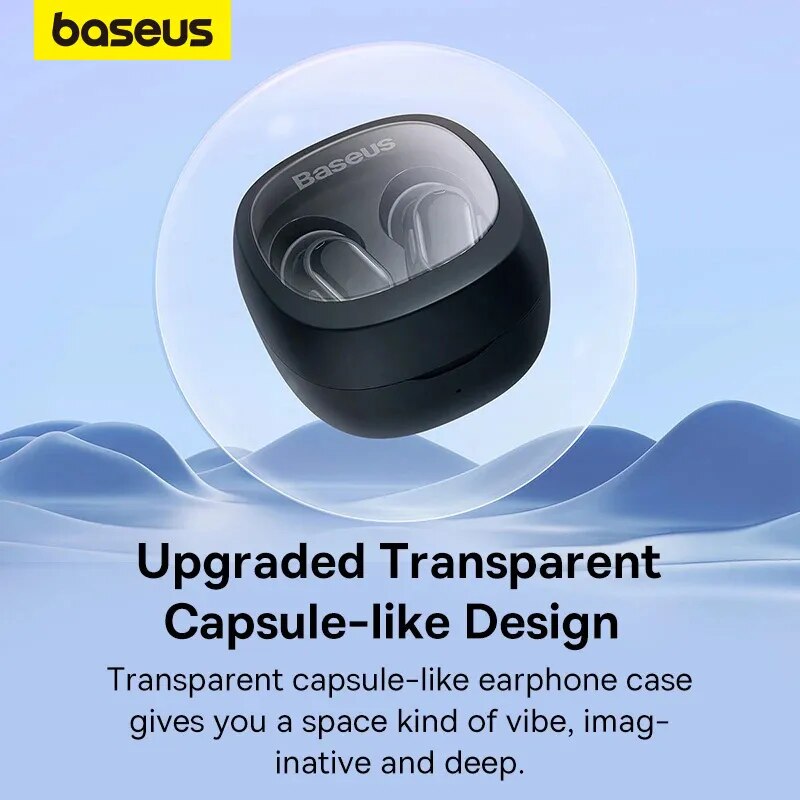 Baseus WM02 Wireless Earphones TWS Bluetooth 5.3 Headphones, Mini and compact Comfortable wear, 25 hours Long Battery Life