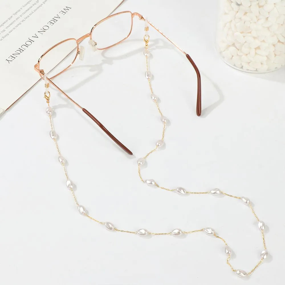 New Fashion Women Eyeglass Chain Hollow Star Pearl Beaded Sunglasses Reading Glasses Lanyard Eyewear Holder Neck Strap Rope