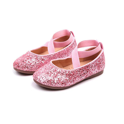 Girls Ballet Flats Dance Party Girls Shoes Fashion Crystal Shoes Bling Princess Performnce 5-12 Years Kids Shoes