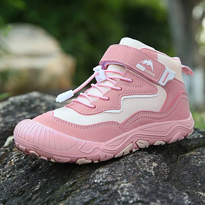 Children Hiking Shoes High Girls Fall Winter Sports Shoes Children's Shoes Boy Outdoor Waterproof Non-slip Students Sneakers