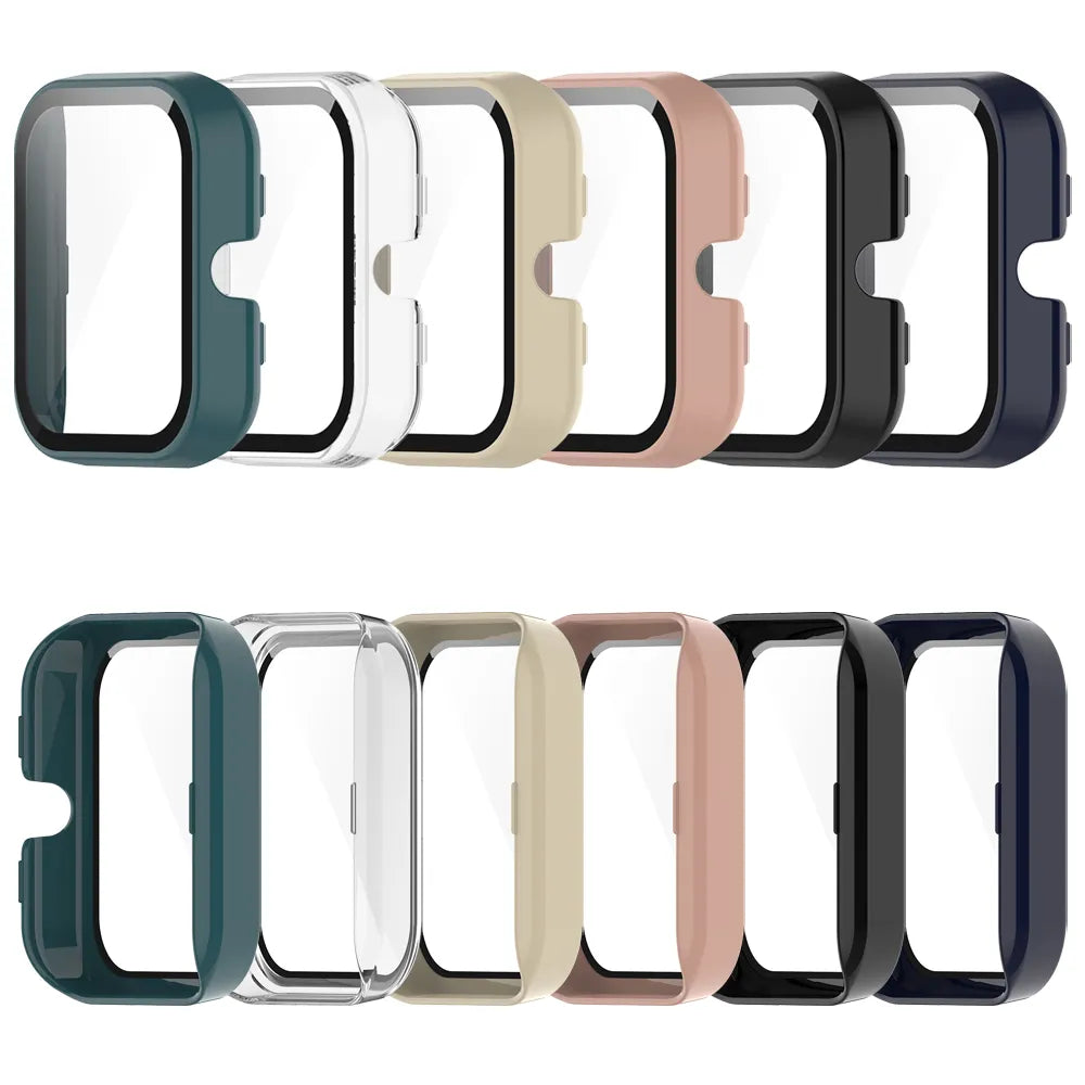 Case + Glass for Amazfit Bip 5 3 Pro Screen Protector All Around Coverage Protective Bumper Case Cover Anti-scratch Accessories