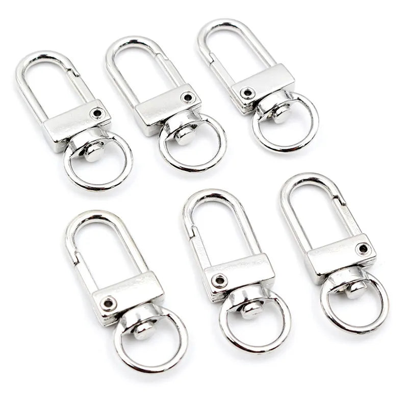 10pcs/lot Snap Lobster Clasp Hooks Gold Silver Plated DIY Jewelry Making Findings for Keychain Neckalce Bracelet Supplies