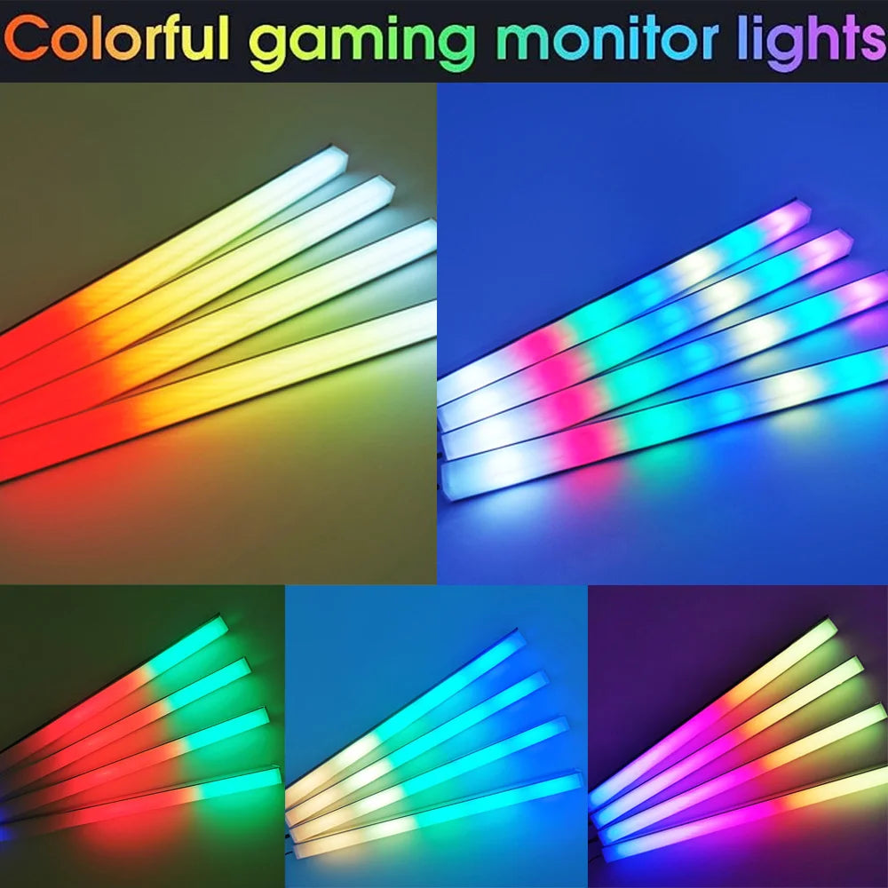 Boîtier PC RGB en alliage d'aluminium, 30cm, bande LED magnétique, barre lumineuse pour ordinateur, 5V/3 broches, carte mère ARGB, bande lumineuse pour jeu PC, bricolage