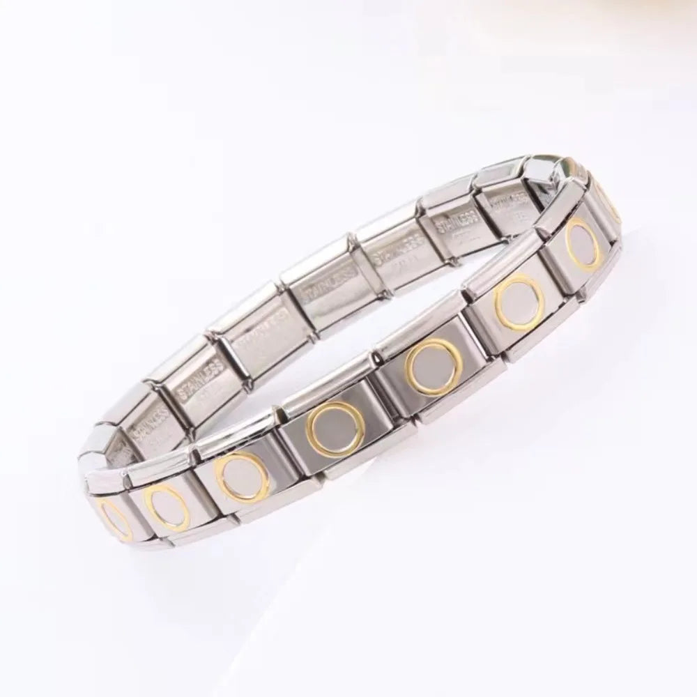 New Italian Module Elastic Bracelet Stainless Steel DIY Love Elastic Charm Bracelet Women's Party Unisex