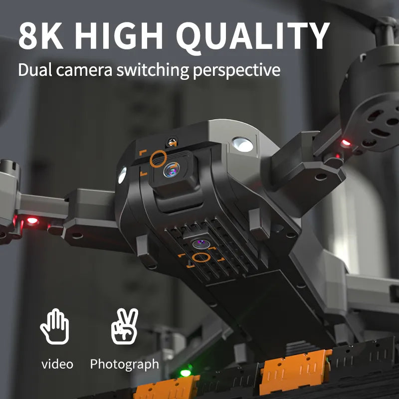 Q6 5G WIFI 4k Drone HD Dual Camera FPV RC Drönare med 1080P hopfällbar Quadcopter Rc Avstånd 500M presentleksak