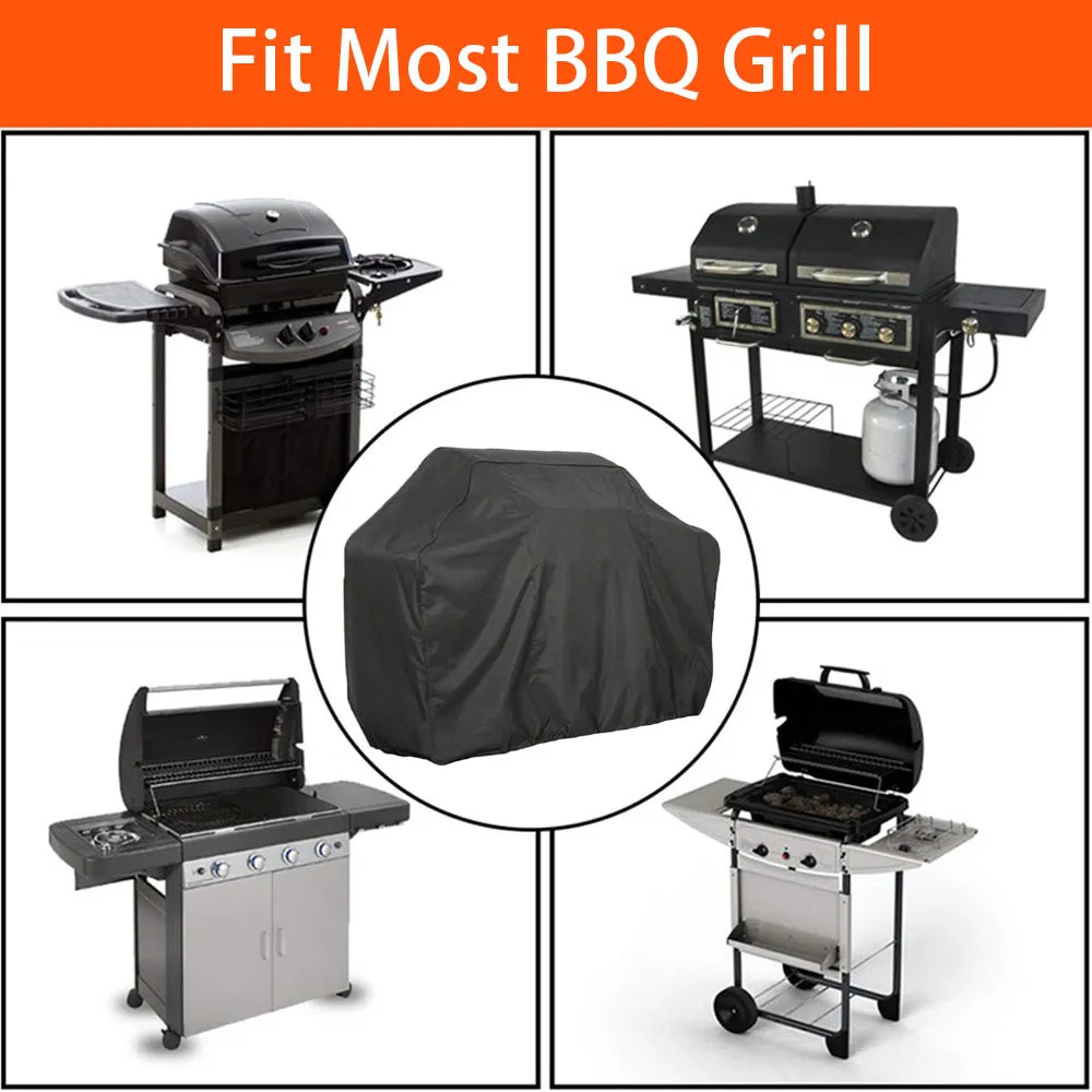 Grillöverdrag Kraftiga vattentäta BBQ-grillöverdrag 8 storlekar Kompatibel för Weber Charbroil UV-resistent gasgrillöverdrag