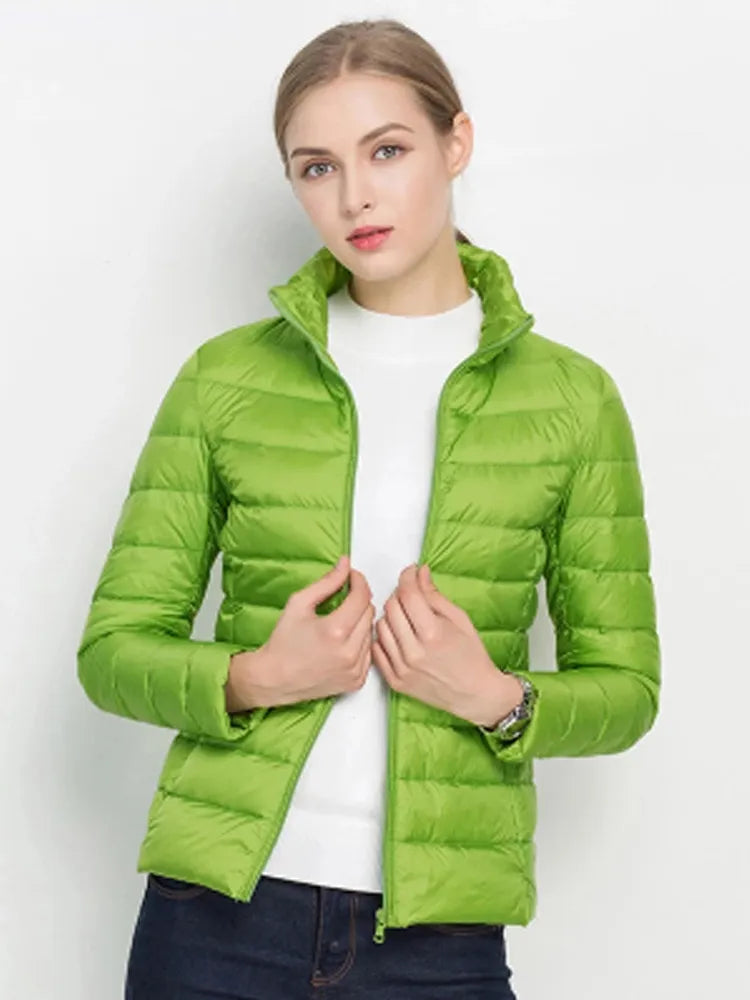 Women Winter Coat New Ultra Light White Duck Down Jacket Slim Women Winter Puffer Jacket Portable Windproof Down Coat 7XL