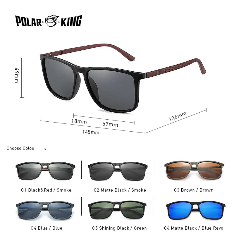 Polarking nouveau luxe lunettes de soleil polarisées hommes conduite nuances hommes lunettes de soleil Vintage voyage pêche classique lunettes de soleil 400