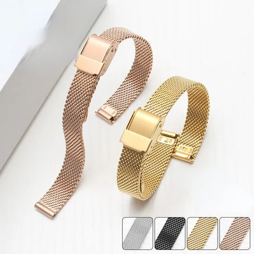 Watch Bracelet Women's Metal Steel Belt Suitable for Julius Small Dial 8 10 12 14 16mm Quartz Watch Women's Strap