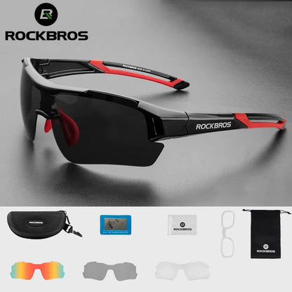 Polarized Cycling Glasses Men Sports Sunglasses Road MTB Mountain Bike Bicycle Riding Protection Goggles Eyewear 5 Lens