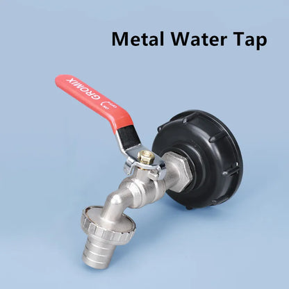 S60*6 IBC Tank Adapter 1000L IBC Tank Fitting Garden Hose Connector Replacement Valve Fitting Water Coupling Adapter Home Faucet