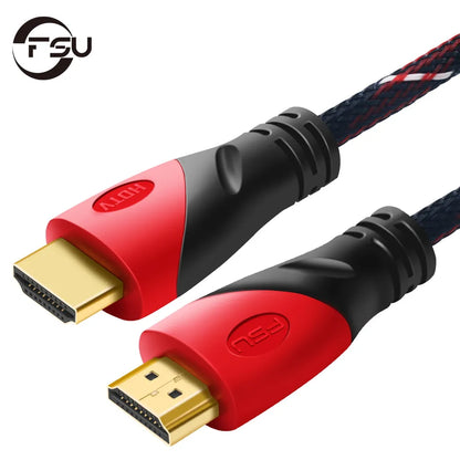 FSU HDMI-compatible Cable Gold Plated Connection Mesh Cable 1080P HDMI-compatible vidio Digital Cable for TV Computer 1m,3m,5m