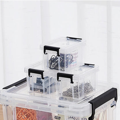 1PC Mini Storage Box Transparent Plastic Storage Box Sundries Storage Box Trivia Parts Tool Storage Box Household Goods