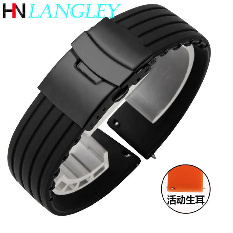 Bracelets de montre en Silicone à dégagement rapide, 20mm 22mm, pour Samsung Active 43mm 47mm pour bracelet de montre fossile 18mm 24mm, bandes de Sport en caoutchouc