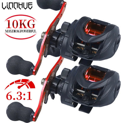 Baitcasting Reel 6.3:1/7.2:1 High Speed Long Shoot Prevent Line Tangling Fishing Reel Fresh Saltwater Reel Fishing Pesca