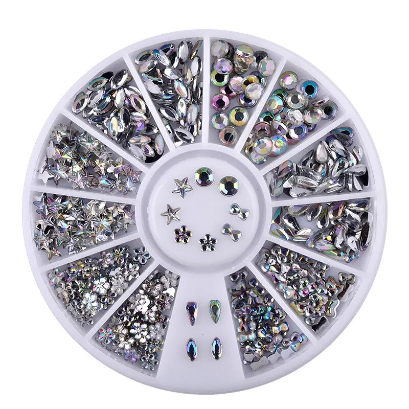 2mm/3mm/4mm/5mm Akryl Diamant Rhinestones Kristall Nail Art dekorationer