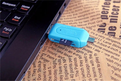 Micro USB Charger Converter 2 in 1 SD TF Card Reader Micro USB OTG Adapter for Samsung Android Phones Computer