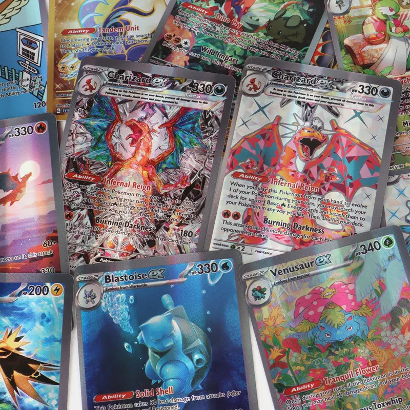 60/100Pcs Pokemon Cards All New EX Obsidian Flames Booster Box include Charizard Pokemon Cards English Version