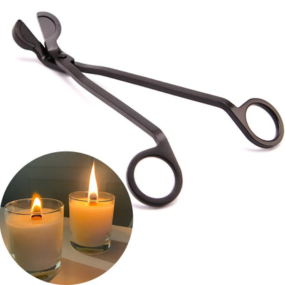 18cm Candle Wick Trimmer Stainless Steel Candle Scissors Trim Wick Cutter Snuffer Round Head Candle Core Shears Handmade Tools