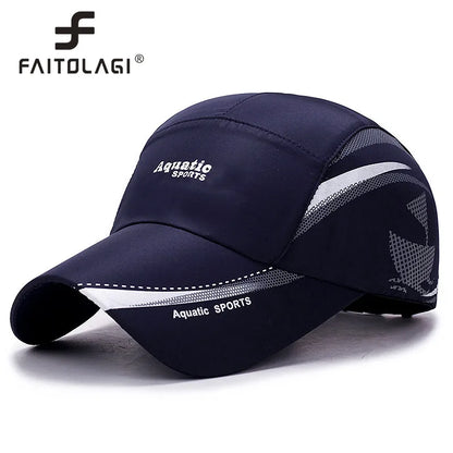 FAITOLAGI Outdoor Golf Fishing Hats for Men Quick Dry Waterproof Trucker Hat Women Baseball Cap Adjustable Sport Summer Sun Hats