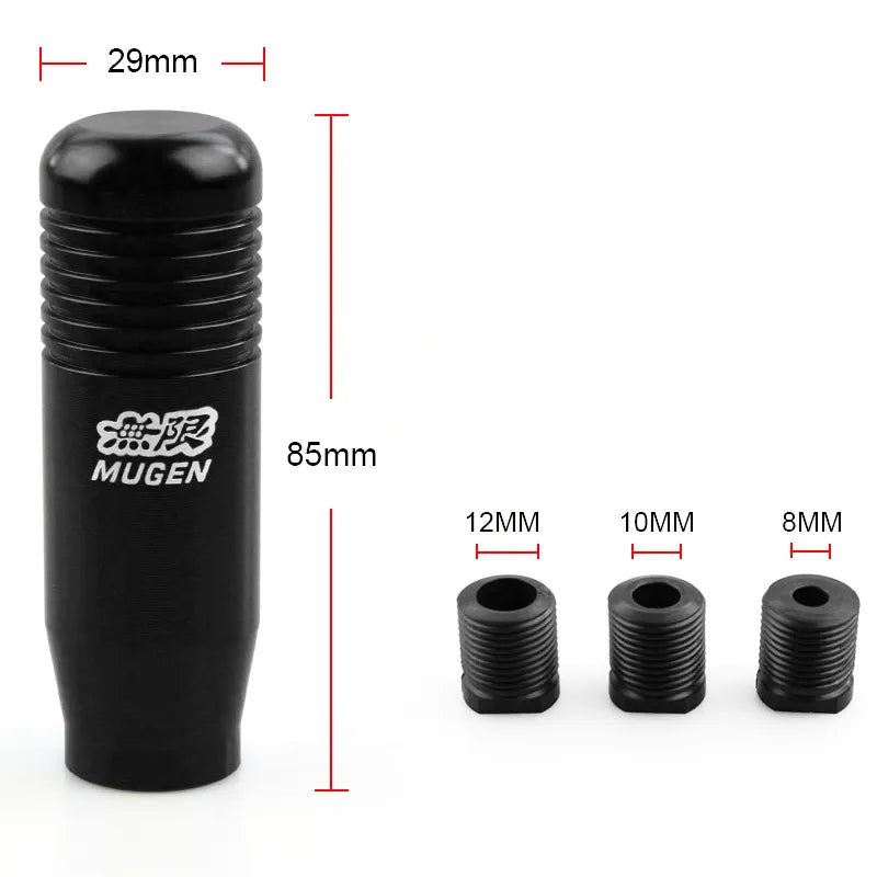 8,5 cm Mugen Gear Shift Knob Stick Manuell växellåda Universal Car Aluminium Extended Mugen Gear Shifter Gear Head Knop