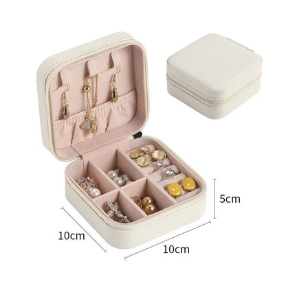 Jewelry Organizer Display Travel Jewelry Case Boxes Portable Jewelry Box Leather Storage Joyeros Organizador De Joyas