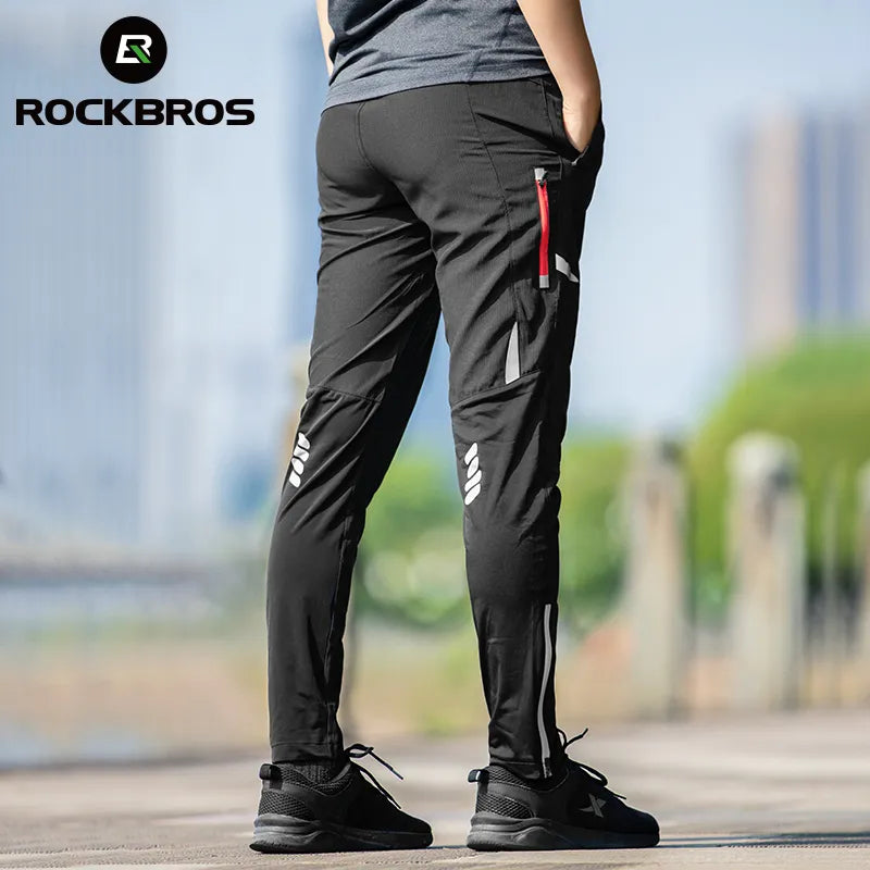 Light Comfortable Cycling Pants Men Women Spring Summer Breathable Hight Elasticity Sports Pants Reflective Trousers