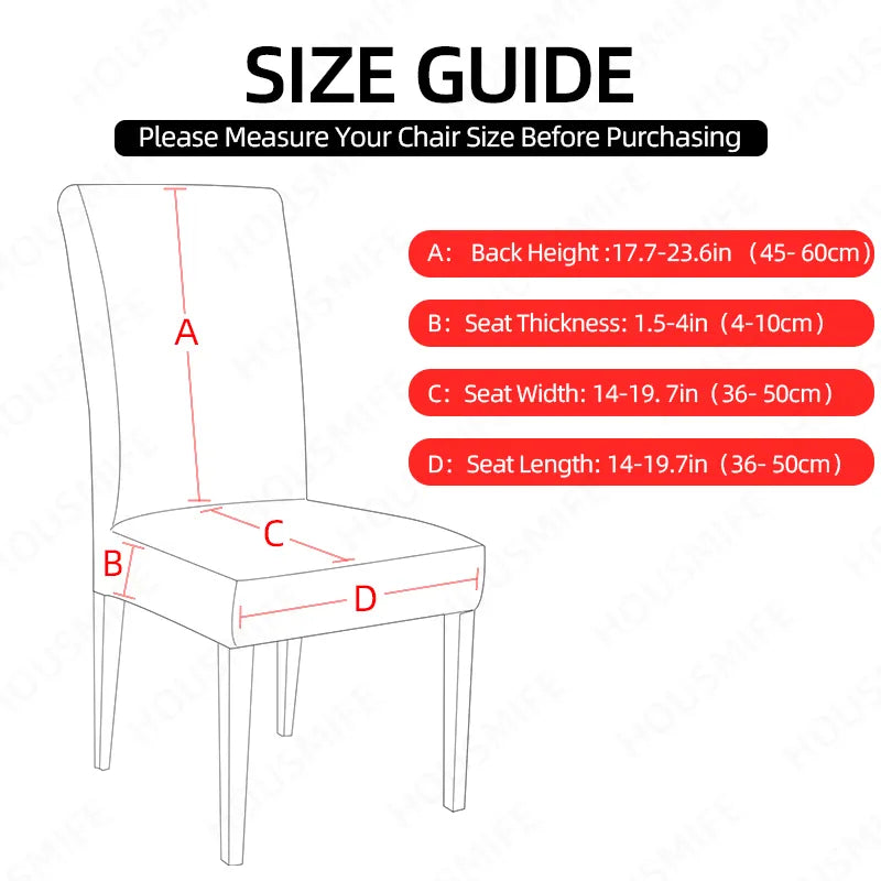 Geometric Dining Chair Cover Spandex Elastic Chair Slipcover Case Stretch Chair Covers for Wedding Hotel Banquet Dining Room