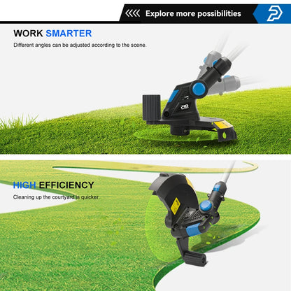 20V Electric Lawn Mower Li-ion Battery Cordless Grass Trimmer 12in Auto Release String Cutter Pruning Garden Tools