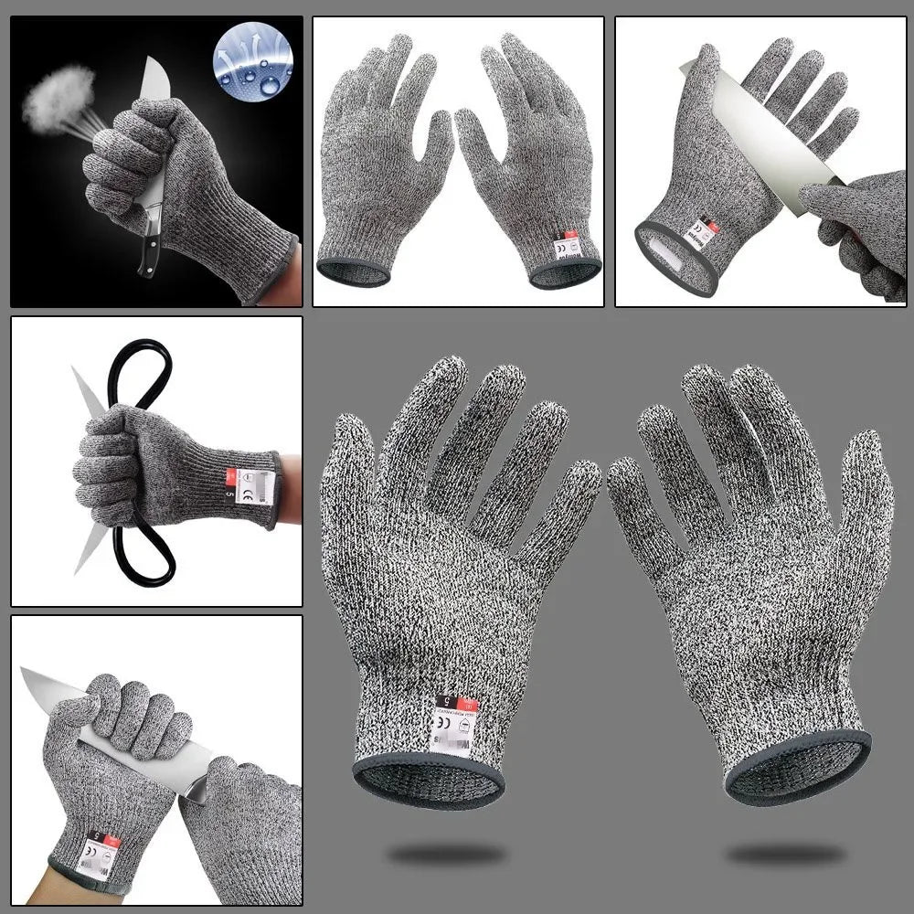 HPPE niveau 5 gants de sécurité anti-coupure haute résistance industrie cuisine jardinage anti-rayures anti-coupure coupe de verre multi-usages