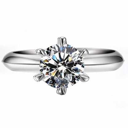 Luxury 925 Sterling Silver Real Moissanite Rings