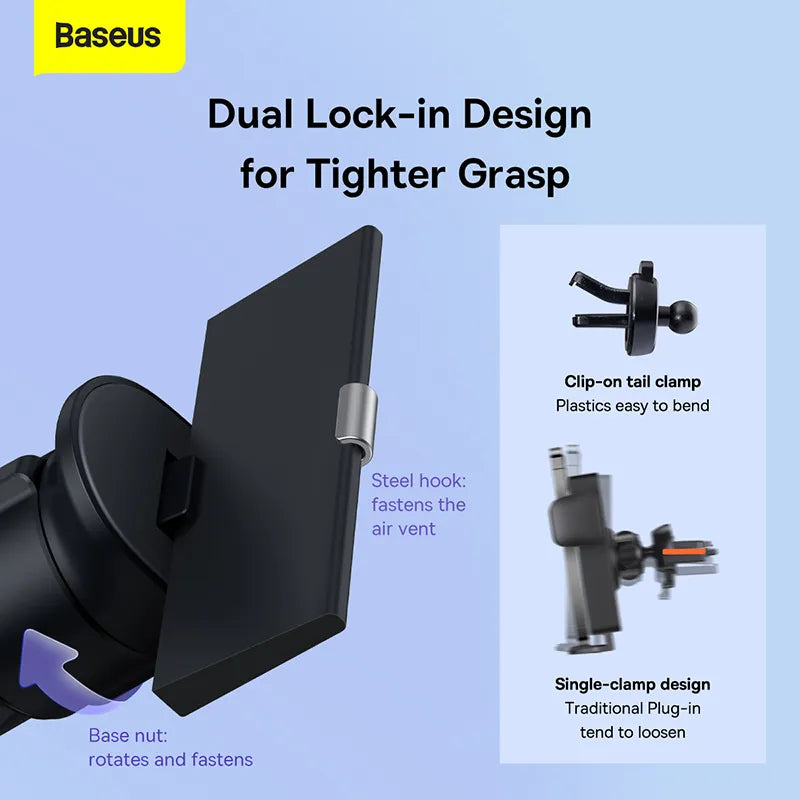 Baseus Gravity Car Phone Holder Air Vent Universal for iPhone Redmi Note 7 Smartphone Car Support Clip Mount Holder Stand