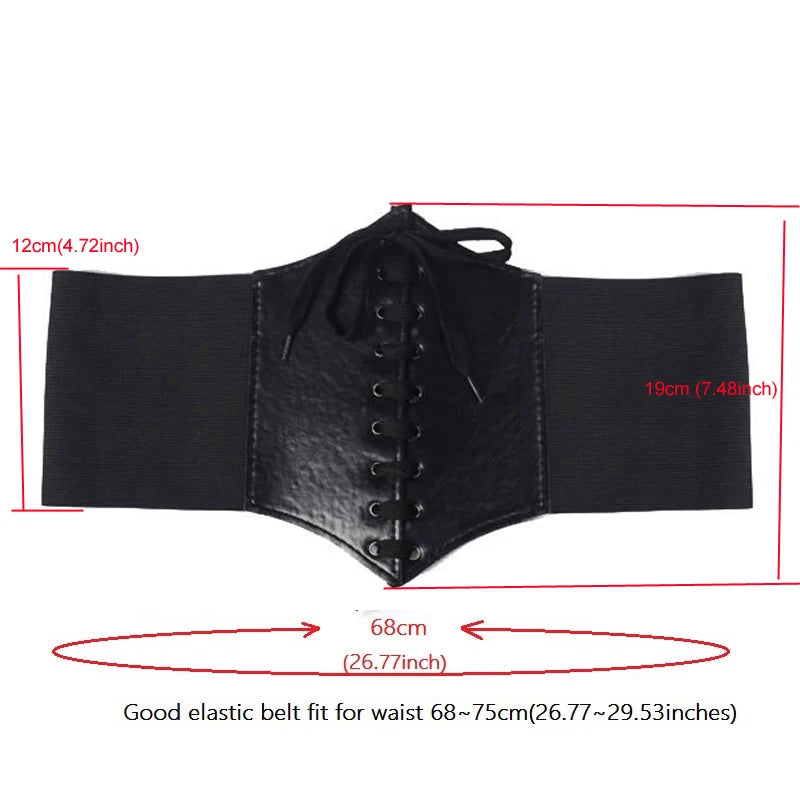 Corset large en cuir Pu pour femmes, ceintures amincissantes, élastique, taille haute, extensible, façonnant, Cinto Sobretudo Femme Fajas